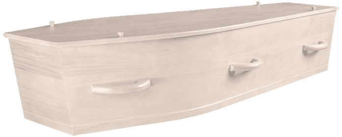 casket traditional kowhai whitewash 